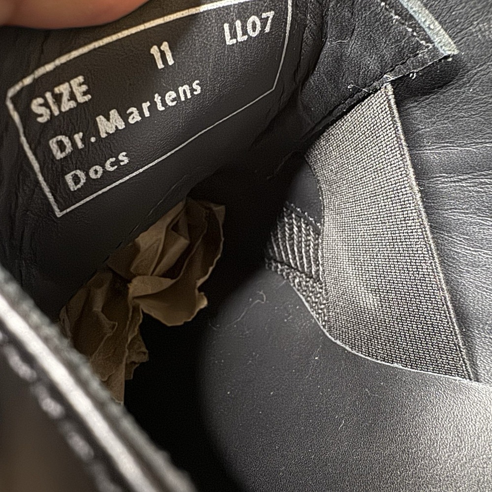 DR MARTENS Made In England Tech 1461 leather Oxford shoes Black UK 11 US 12 - Picture 9 of 10